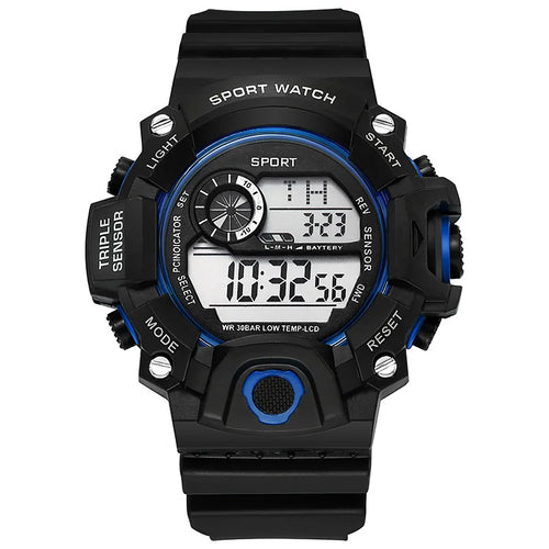 YIKAZE Men's LED Digital Watch Men Sport Watches Fitness Electronic
