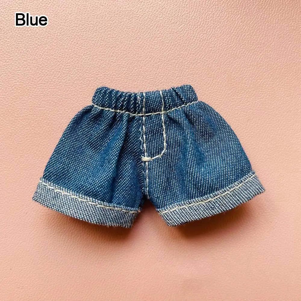 Ob11 Pants Fashion Elastic Waist Shorts Jeans For GSC Obitsu11 Molly 1/12 bjd Doll Clothing Accessories Kids Toy