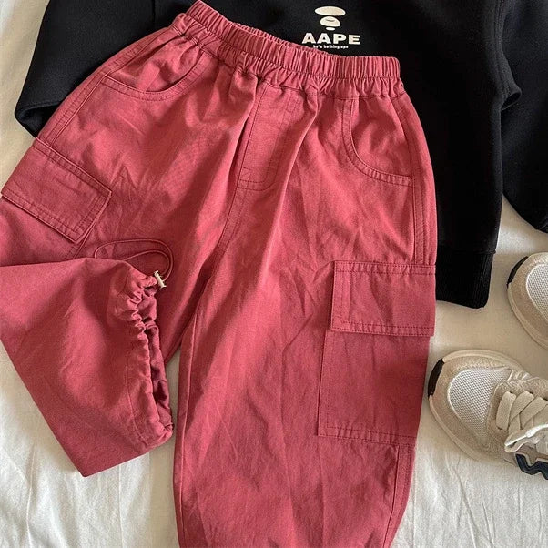 Kids Pants Girdle Overalls Baby Wide Leg Pants Girls Pants Teenage Girls Clothing Cargo Winter Clothes for Boys