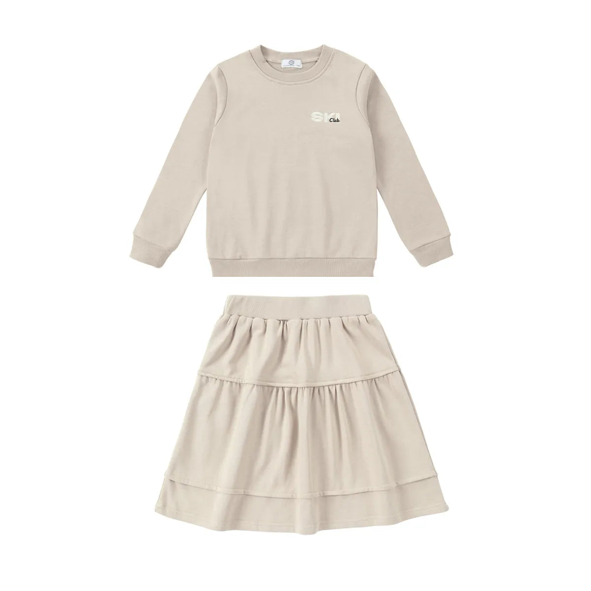 AP 2025 AW Ski collection kids boys girls cotton casual embroideried letter print sporty family matching clothes dress set shirt