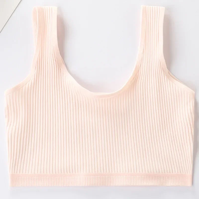 Teenager Girls Bra Cotton Comfort Bras Girl Solid Colors Top Child Casual Underwear for Girls Clothes for Teens Sports Bra