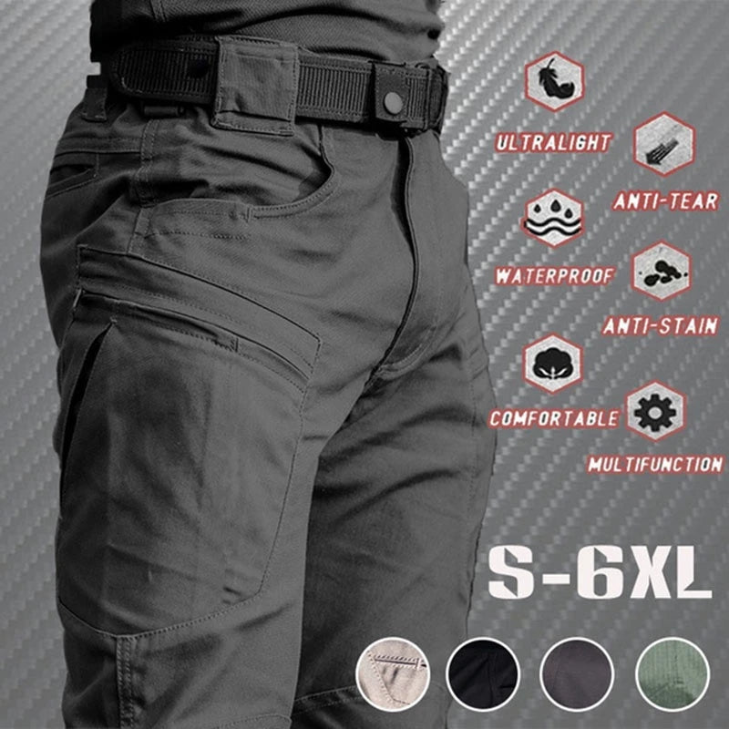 Military Tactical Pants Cargo Men Waterproof Trousers Casual Pants Wear-resistant Multi-pocket Outdoor Hiking Work Trousers Male
