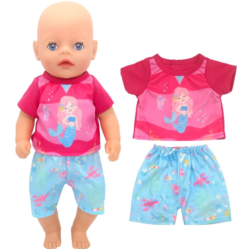 36cm Reborn Baby Doll Clothes 14 Inch Doll Outfit Rompers Toys Wears
