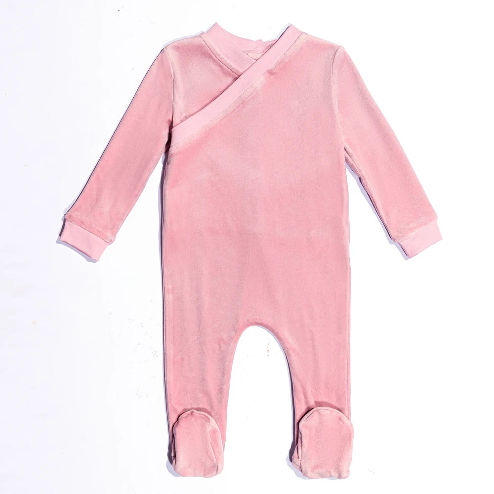 AS 2025 Autumn Soft Wrap Velvet pjs kids clothes baby footie teen nightgown