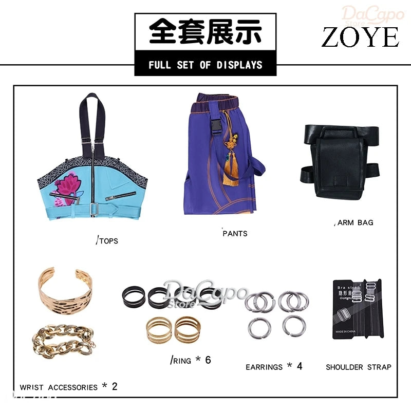 K-Pop Rumi Zoey Cosplay Costume Wig Demon Hunters Huntrix Clothes Halloween Girls Group Idol Roleplay Outfit Women Kids Size