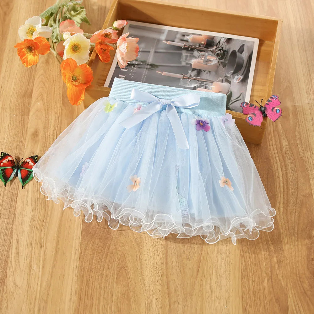 Baby Girls Tutu Fluffy Skirt Toddler Princess Ballet Dance Tulle Mesh Skirt Kids Cake Skirt Cute Girls Clothes Pettiskirt Skirt