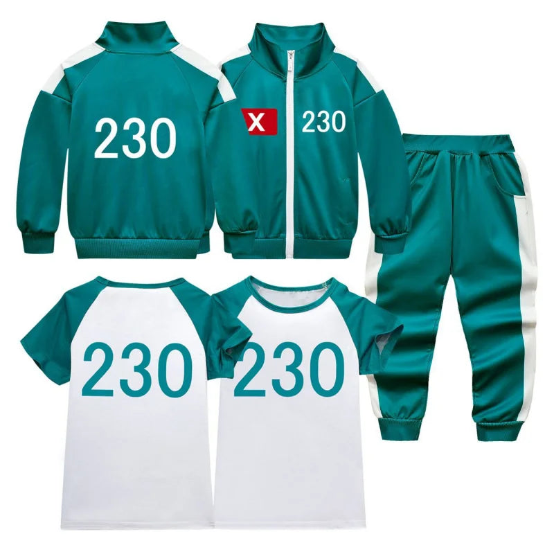 2025 New  Kids Customized Calamari Games 2 Clothes T-shirt 230 Children Tracksuit Boys Girls Tops Carnival Party Halloween C