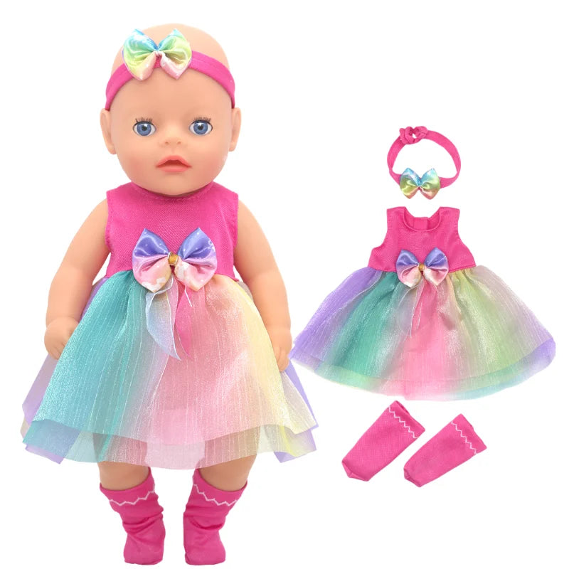 36cm Reborn Baby Doll Clothes 14 Inch Doll Outfit Rompers Toys Wears