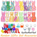 Random Doll Accessories Mini Dress Shoes Boots for 11.5'' Doll 30cm Handbags Crowns Hangers Glasses Doll Outfit Clothes Kids Toy