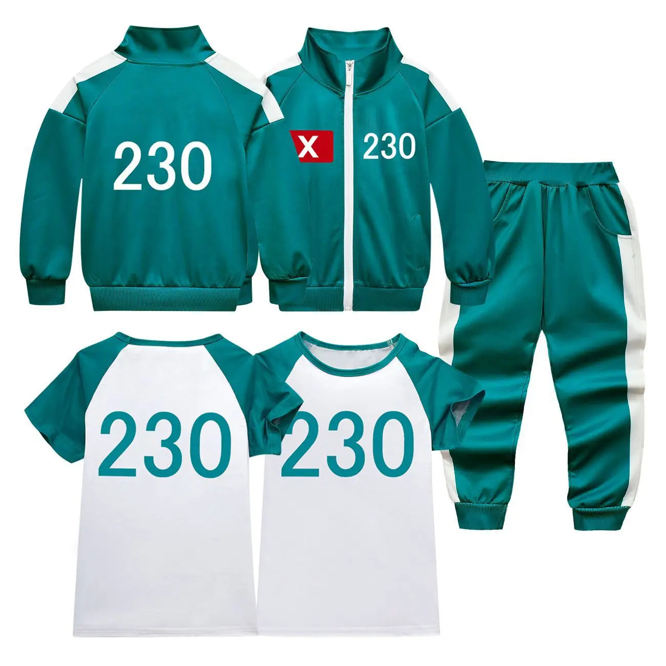 2025 New  Kids Customized Calamari Games 2 Clothes T-shirt 230 Children Tracksuit Boys Girls Tops Carnival Party Halloween C