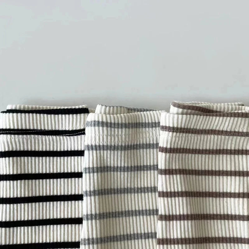 0-3Yrs Casual Infant Baby Boys Girls Pure Color Pants Children's Clothes Pants Spring Summer Kids Baby Girls Boys Stripe Pants