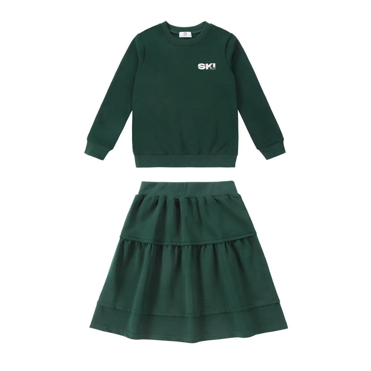 AP 2025 AW Ski collection kids boys girls cotton casual embroideried letter print sporty family matching clothes dress set shirt