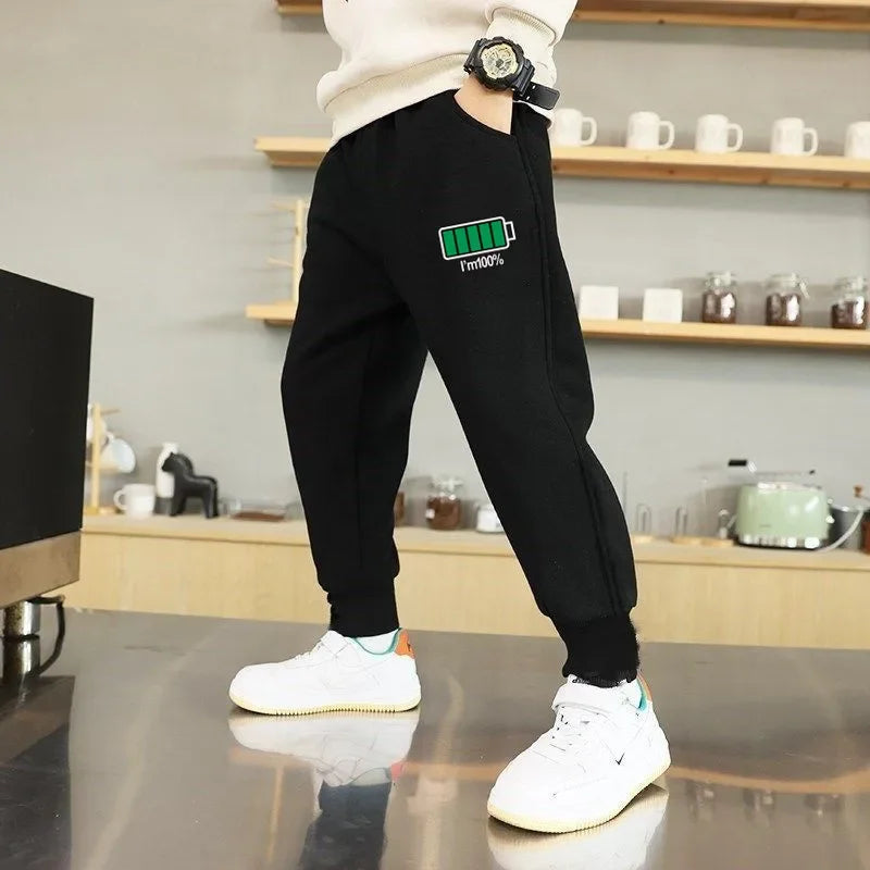 Kids California Letter Print Sweatpants Elastic Waist Thin Pencil Trousers Boys Teens Sports Casual Clothes Autumn Spring