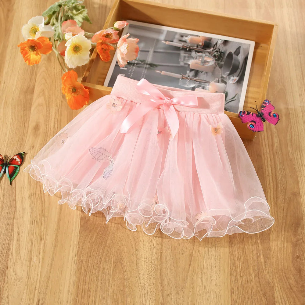 Baby Girls Tutu Fluffy Skirt Toddler Princess Ballet Dance Tulle Mesh Skirt Kids Cake Skirt Cute Girls Clothes Pettiskirt Skirt