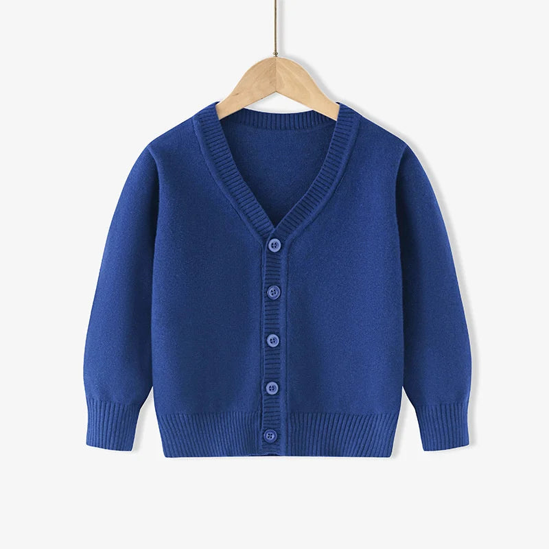Winter Boys Knitted Sweaters Big Kids Clothes 2024 Autumn Children Cotton Pullover Teen Solid Knitwear Coats 2-12 Years