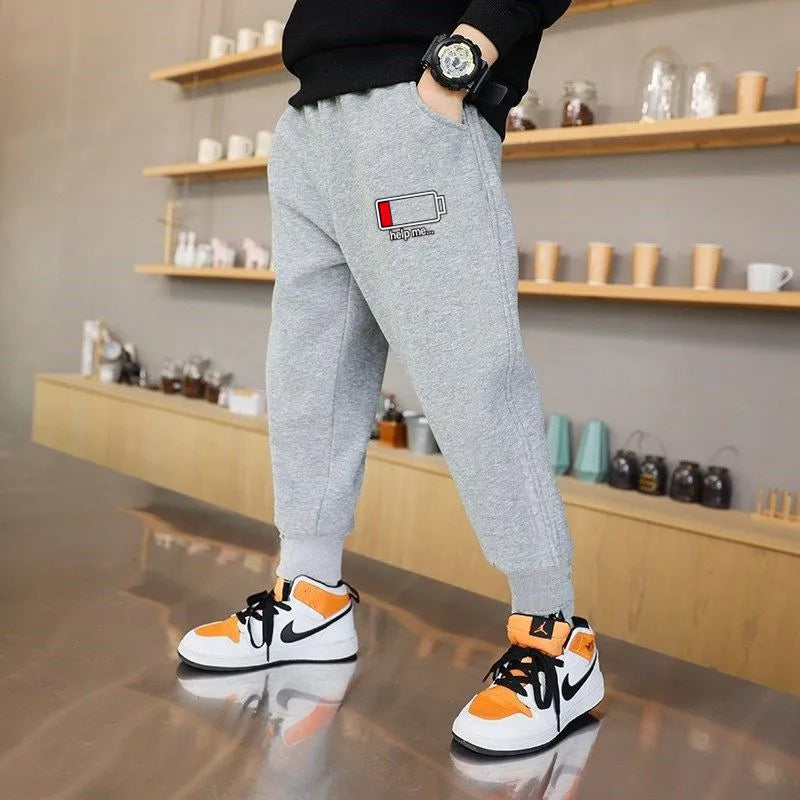 Kids California Letter Print Sweatpants Elastic Waist Thin Pencil Trousers Boys Teens Sports Casual Clothes Autumn Spring