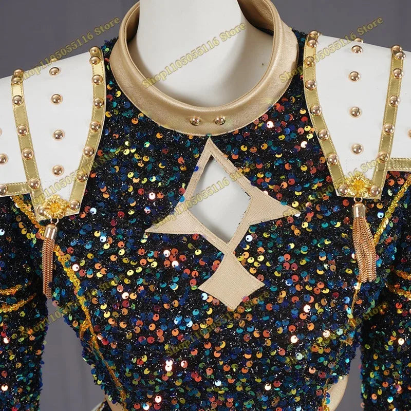 Huntrix K-Pop Mira Rumi Zoey Demon Hunters 2 Style Black White Outfit Kids Stage Cosplay Clothes Costume Halloween Girl Group