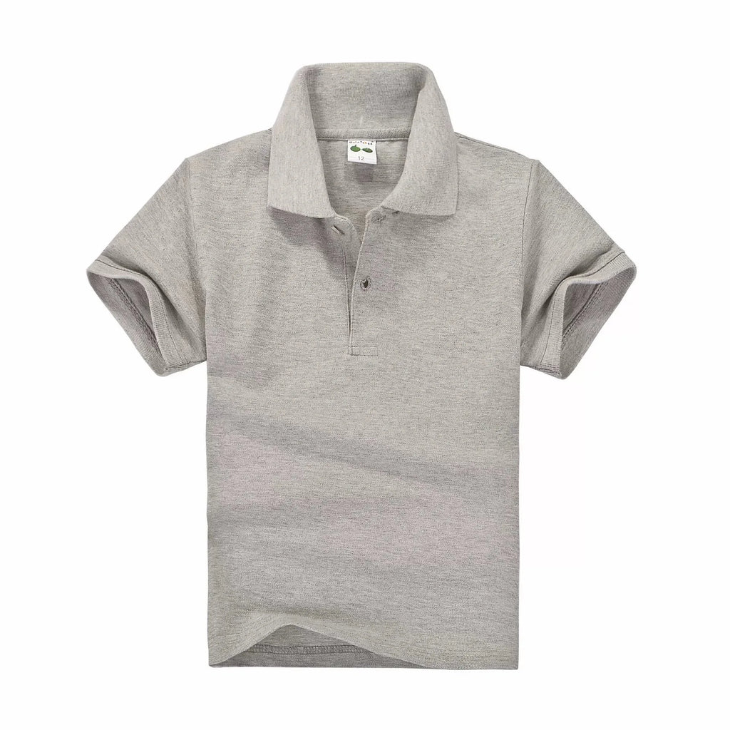 Boys Polo Shirt Children 15 Colors Custom Logo Short-Sleeve High-end eco-friendly cotton Clothes Teens Tshirts