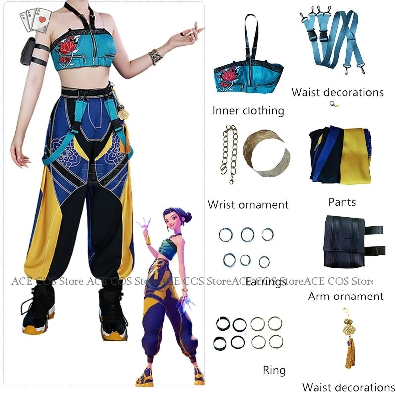 Huntrix K-Pop Mira Rumi Zoey Demon Hunters Stage Cosplay Clothes Costume Wig Halloween Women Girl Group Idol Roleplay Kid Outfit