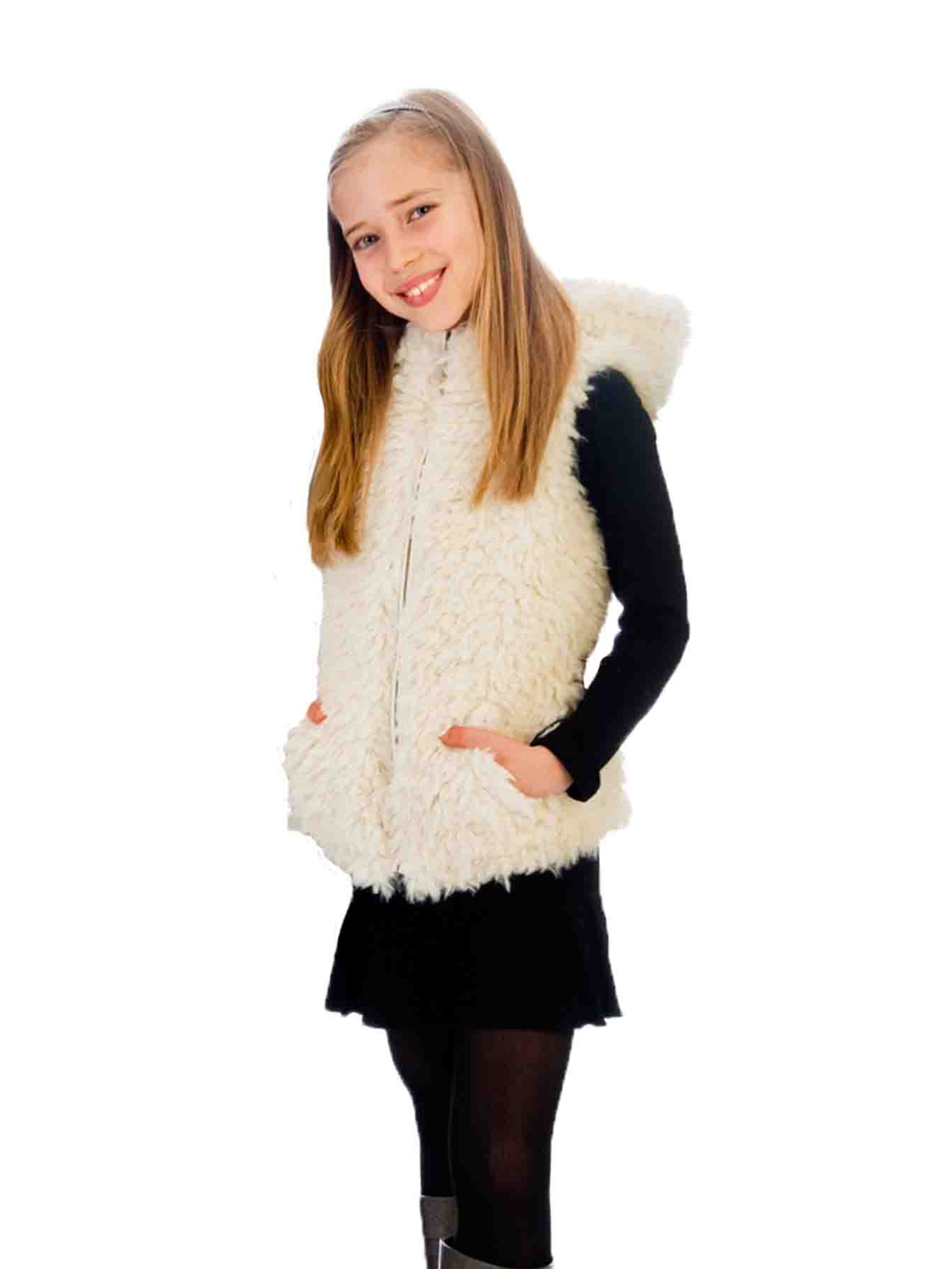 Faux Fur Vest - Cream