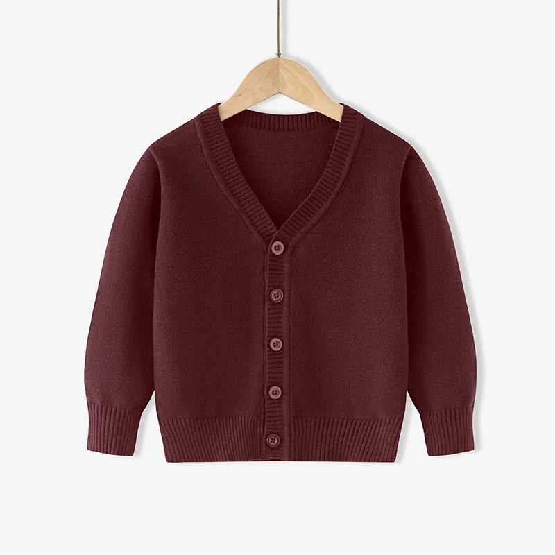 Winter Boys Knitted Sweaters Big Kids Clothes 2024 Autumn Children Cotton Pullover Teen Solid Knitwear Coats 2-12 Years