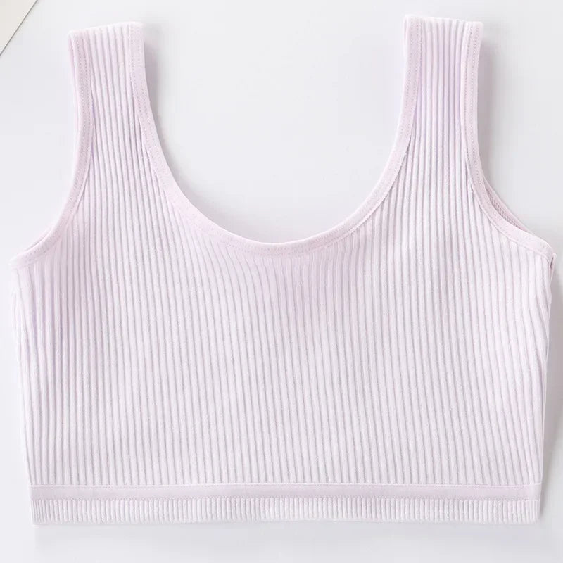 Teenager Girls Bra Cotton Comfort Bras Girl Solid Colors Top Child Casual Underwear for Girls Clothes for Teens Sports Bra