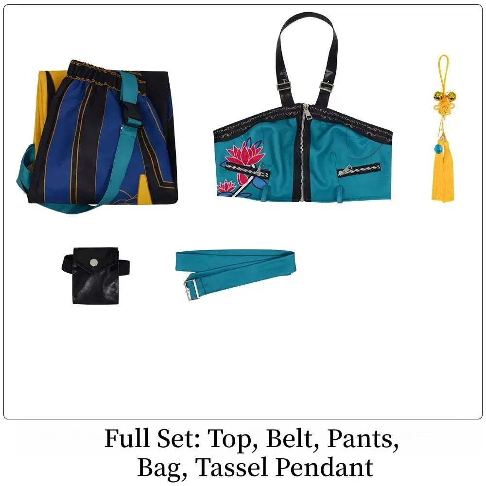 New Anime Kids Girl Roleplay Cosplay Costumes Zoey Full Costume Set for K-pop Halloween Carnival Party Suits Clothes Outfit