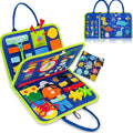 Toddler Busy Board Montessori Toys Learning Educational Activities Travel Toy Dinosaur Dress up  Sensory Life Skill Backpack