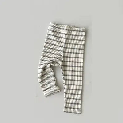 0-3Yrs Casual Infant Baby Boys Girls Pure Color Pants Children's Clothes Pants Spring Summer Kids Baby Girls Boys Stripe Pants