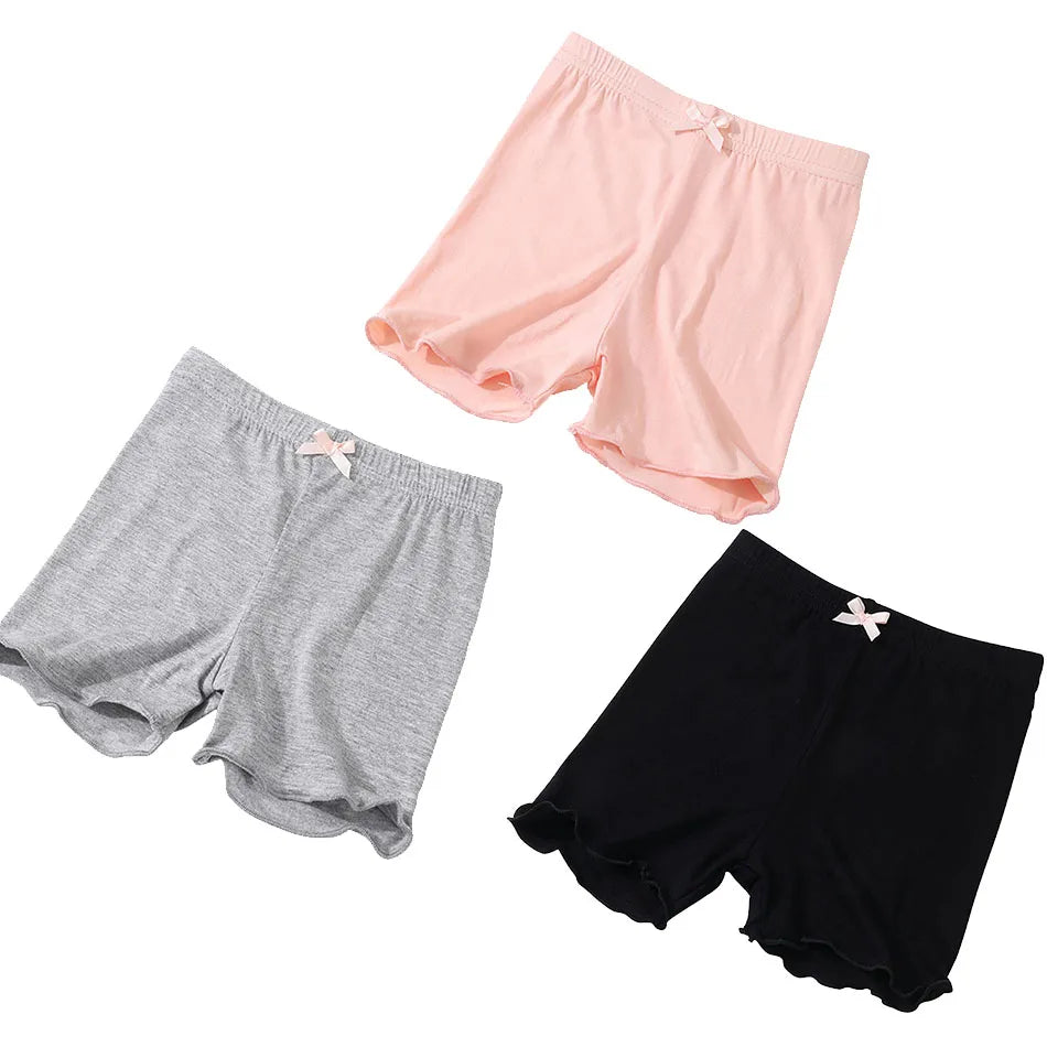 3 Pcs/Pack Summer Girls Shorts Kids Safety Pants Adorable Underwear Clothes Children Cute Bow Short Underpants for Young Girls