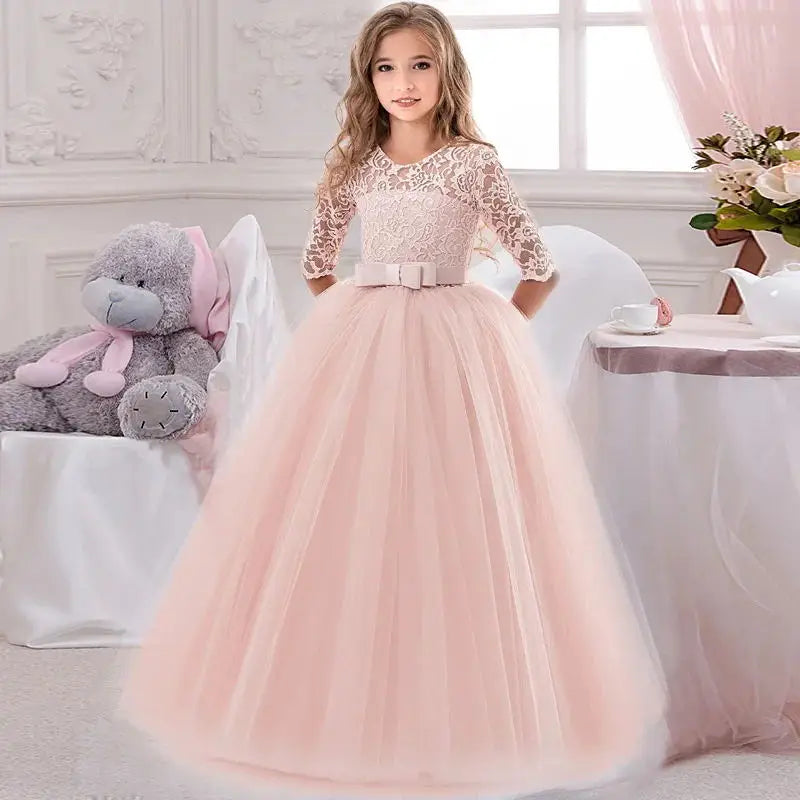 Children Princess Girls Party Wear Kids Christmas Dress Girl's Birthday Dress Baby Girl Wedding Banquet Clothes 3-14 years