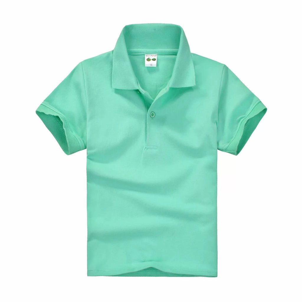 Boys Polo Shirt Children 15 Colors Custom Logo Short-Sleeve High-end eco-friendly cotton Clothes Teens Tshirts