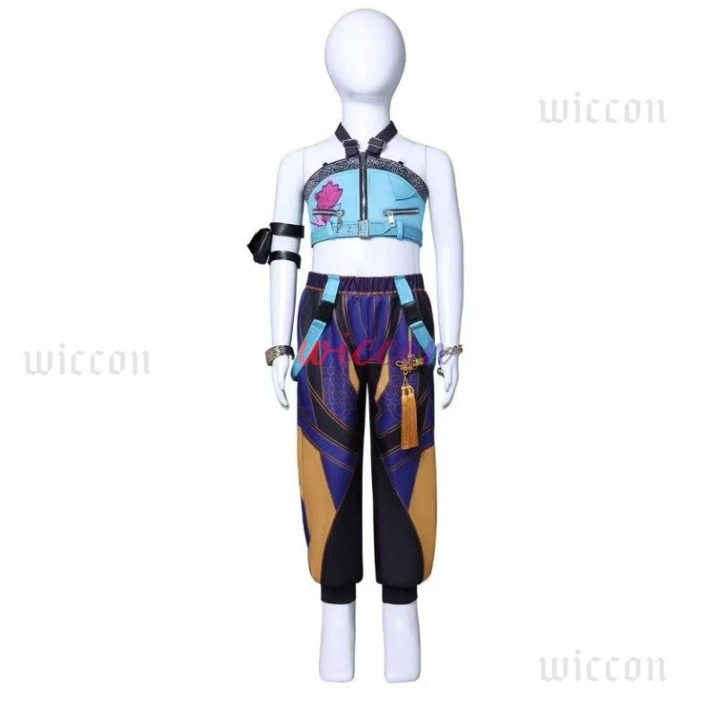 Kids Kpop Demon Hunter Cosplay Mira Rumi Zoey Full Set Halloween Stage Dance Clothes