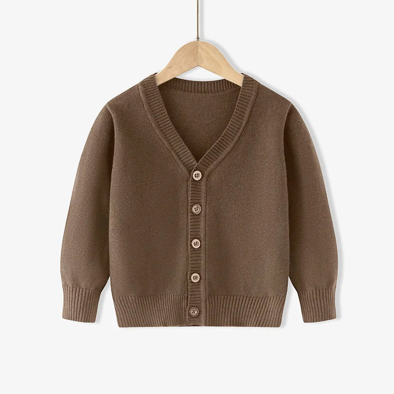 Winter Boys Knitted Sweaters Big Kids Clothes 2024 Autumn Children Cotton Pullover Teen Solid Knitwear Coats 2-12 Years