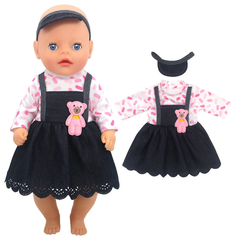 36cm Reborn Baby Doll Clothes 14 Inch Doll Outfit Rompers Toys Wears