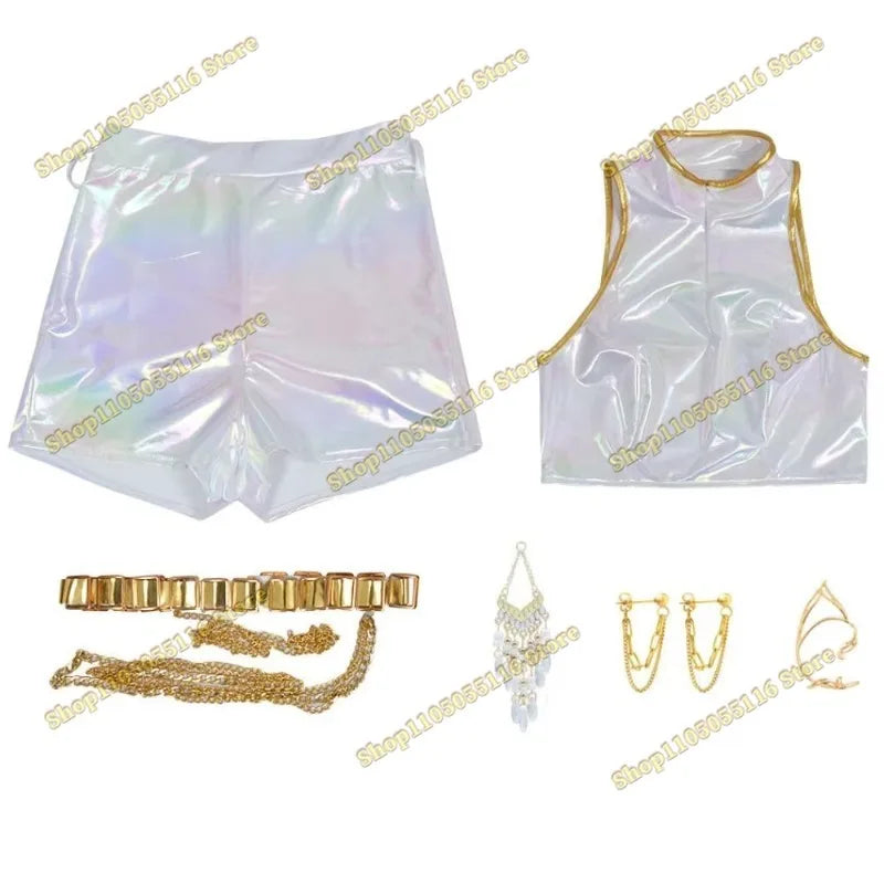 Huntrix K-Pop Mira Rumi Zoey Demon Hunters 2 Style Black White Outfit Kids Stage Cosplay Clothes Costume Halloween Girl Group