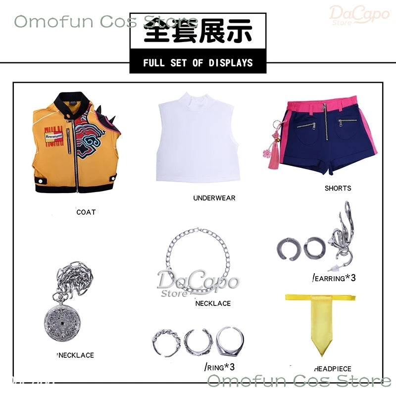 K-Pop Rumi Zoey Cosplay Costume Wig Demon Hunters Huntrix Clothes Halloween Girls Group Idol Roleplay Outfit Women Kids Size