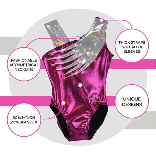 O3GL036 Obersee Girls Gymnastics Leotard One-Piece Athletic Activewear
