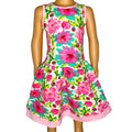AnnLoren Little & Big Girls Spring Summer Floral Sleeveless Boutique