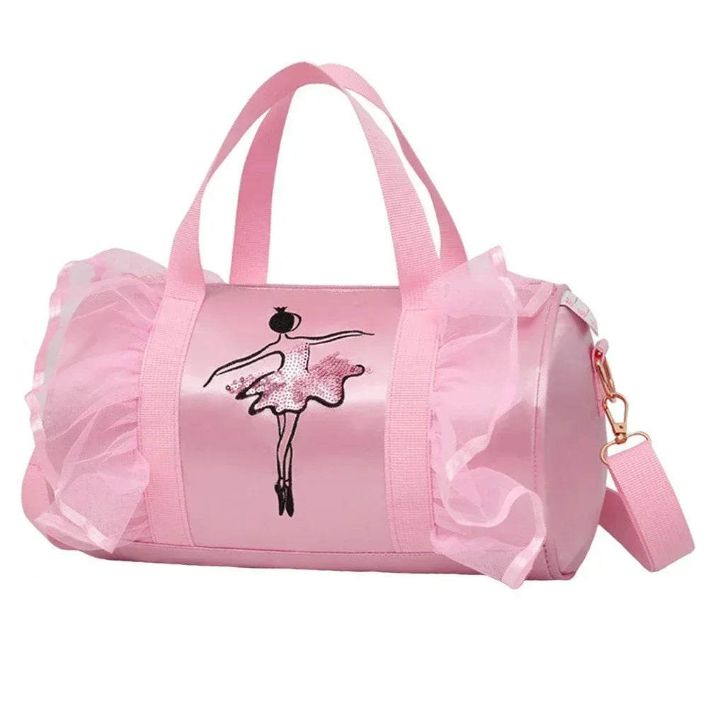 2024 New Ballet Dance Bags Pink Girls Sports Dance Kids Backpack Baby