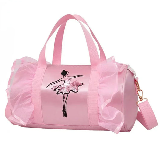 2024 New Ballet Dance Bags Pink Girls Sports Dance Kids Backpack Baby