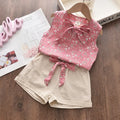 New Summer Baby Girls Clothes Children Sleeveless Vest Shorts