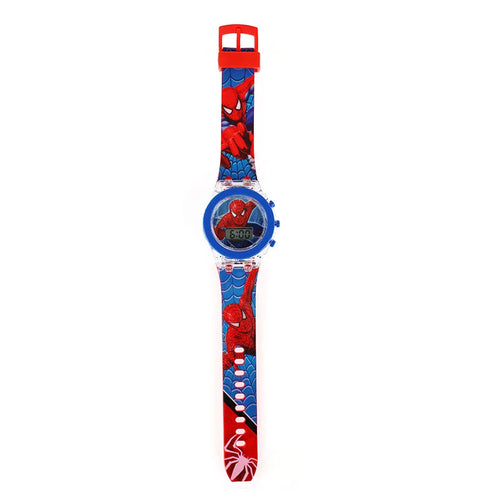 Flash Light Spiderman Kids Watches For Boys Cartoon Hello Kitty Mickey