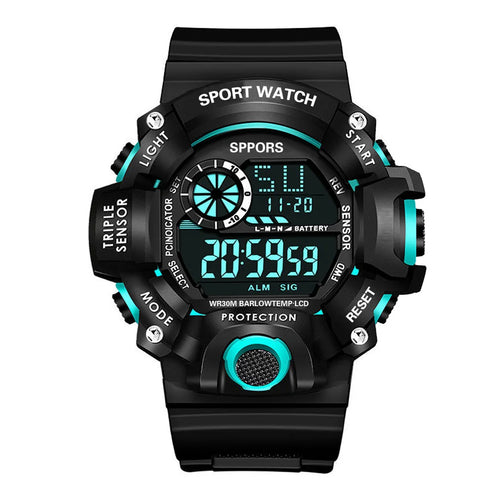 YIKAZE Men's LED Digital Watch Men Sport Watches Fitness Electronic