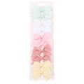 10Pcs/Set New Cute Solid Ribbon Bowknot Hair Clips for Baby Girls