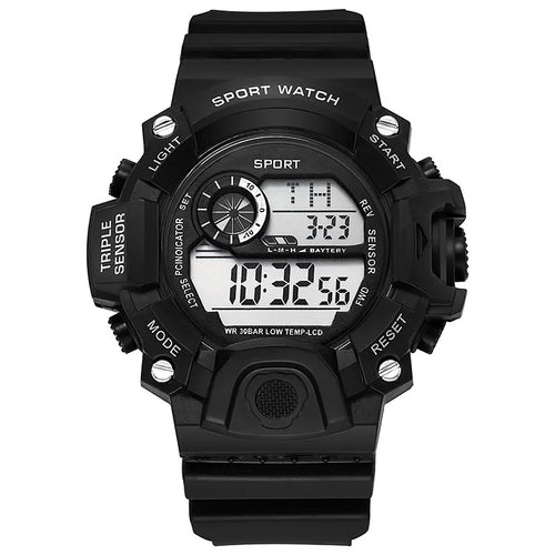 YIKAZE Men's LED Digital Watch Men Sport Watches Fitness Electronic