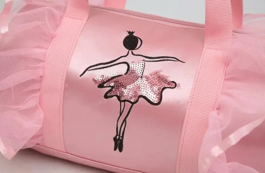 2024 New Ballet Dance Bags Pink Girls Sports Dance Kids Backpack Baby