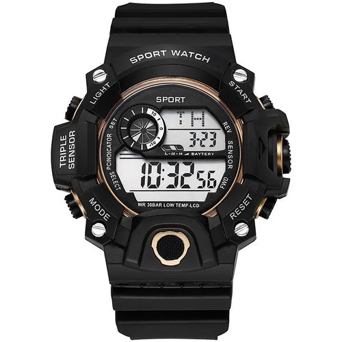 YIKAZE Men's LED Digital Watch Men Sport Watches Fitness Electronic