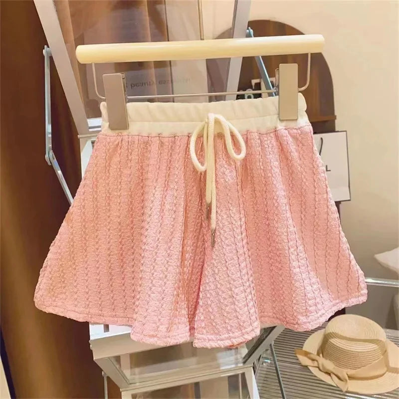 Girls Clothes Set Summer Kids Cute Sweet Short Sleeve Top+Shorts 2Pcs