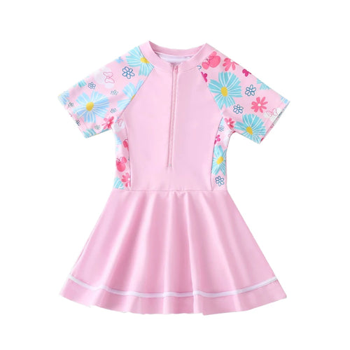 Swimming Suit Girls Zipper Swimmingsuit Girl Kids One Piece Swimsuit